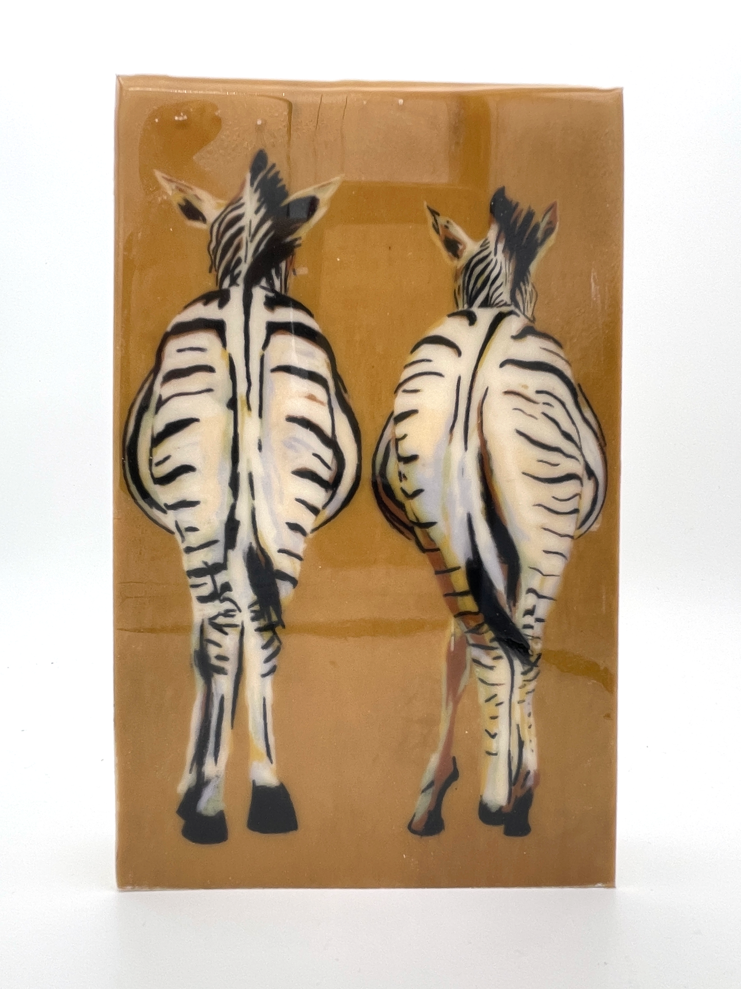 Zebra Butts Wood Tile