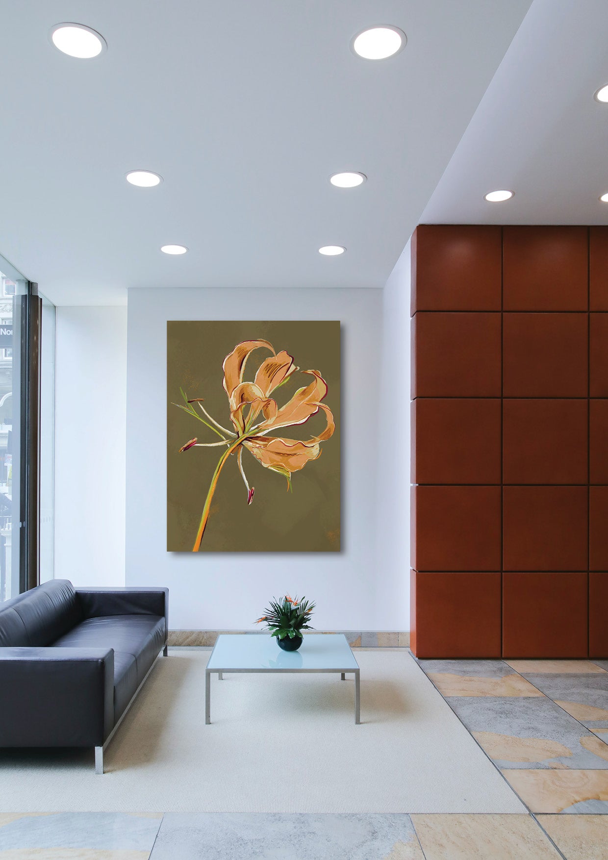 'Flame Lily' Aluminium Dibond