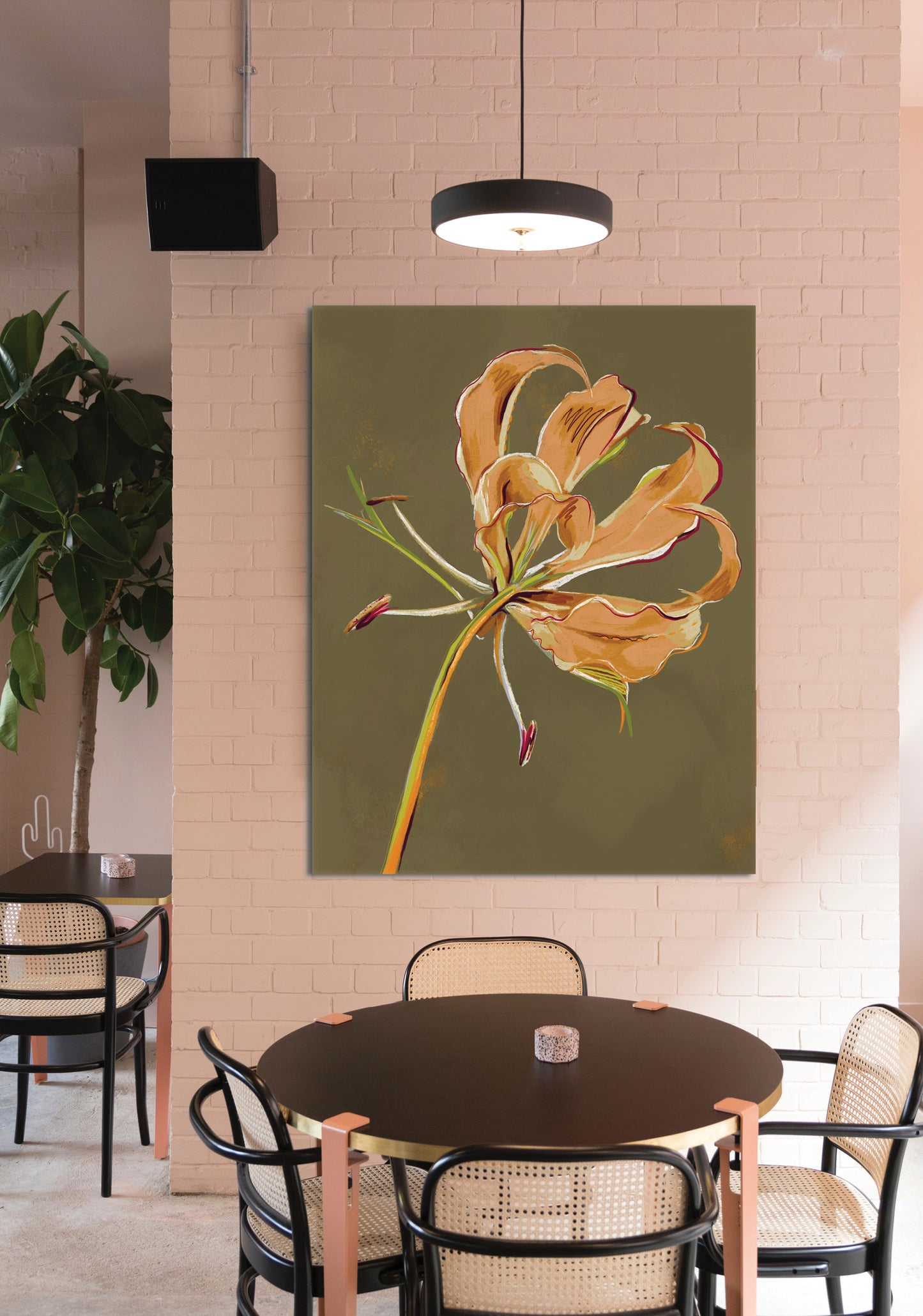 'Flame Lily' Aluminium Dibond