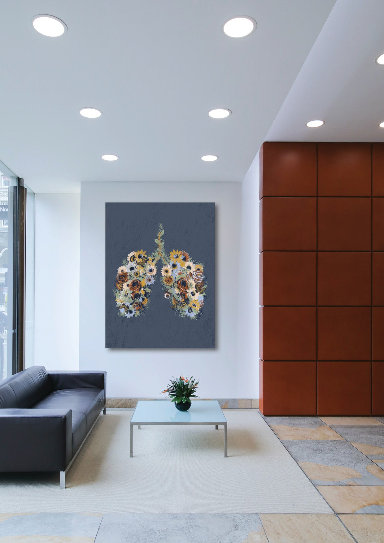 'Flower Lungs' Aluminium Dibond