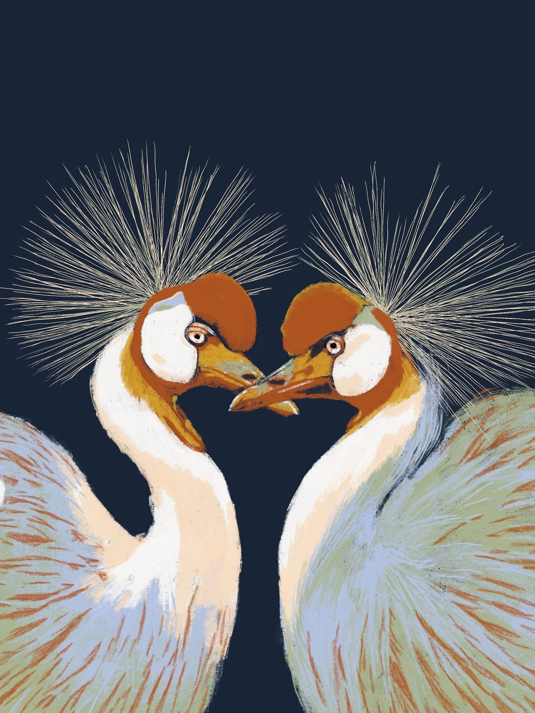 'Love birds' Aluminium Dibond