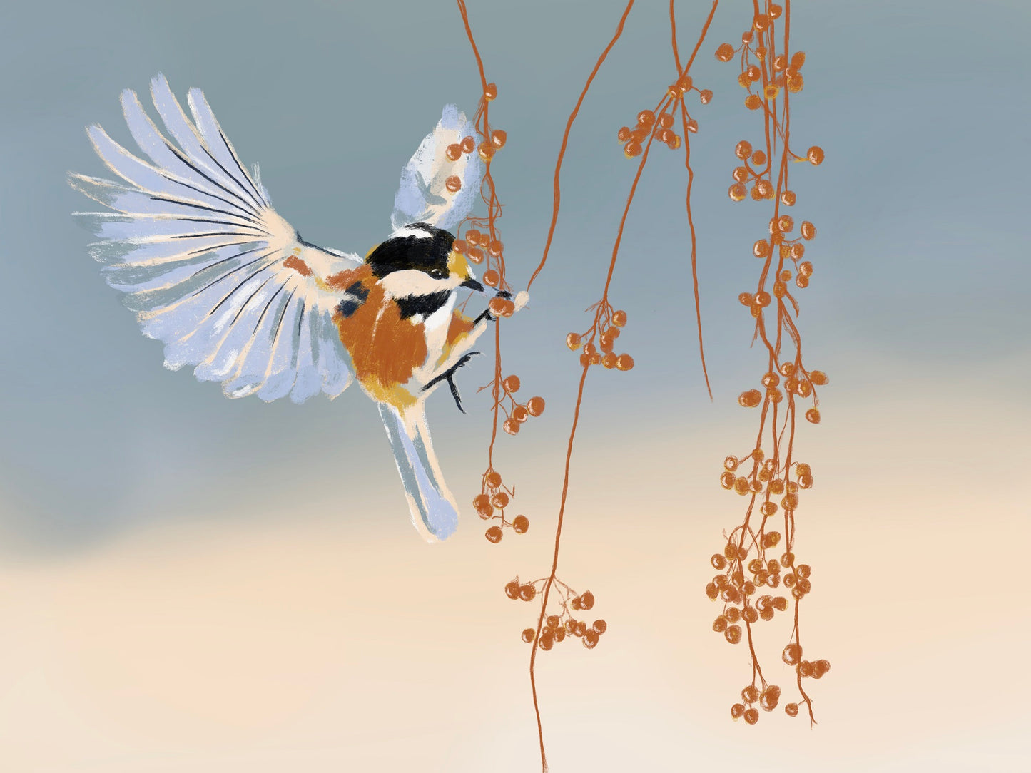 'Summer bird' Aluminium Dibond