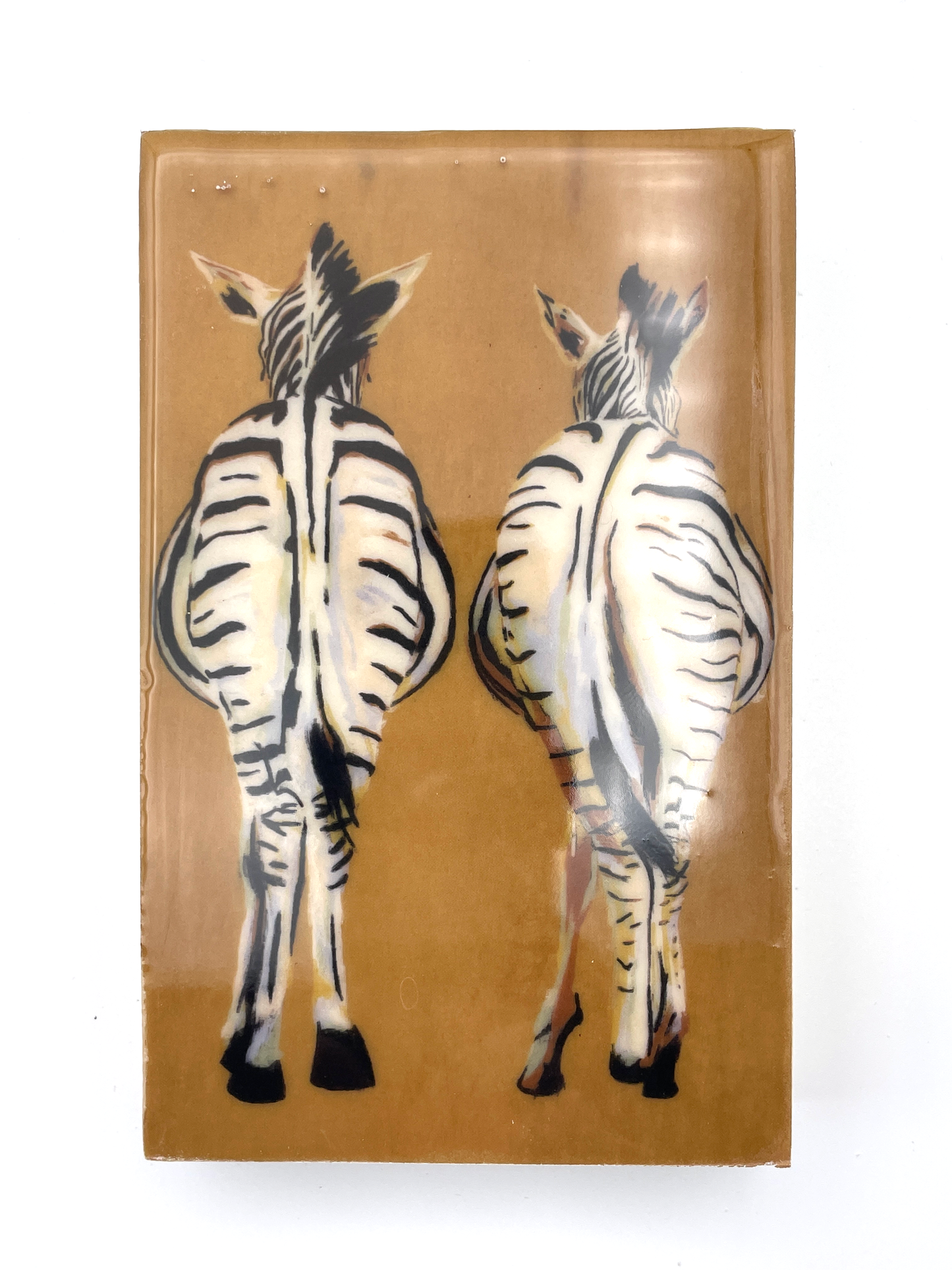 Zebra Butts Wood Tile