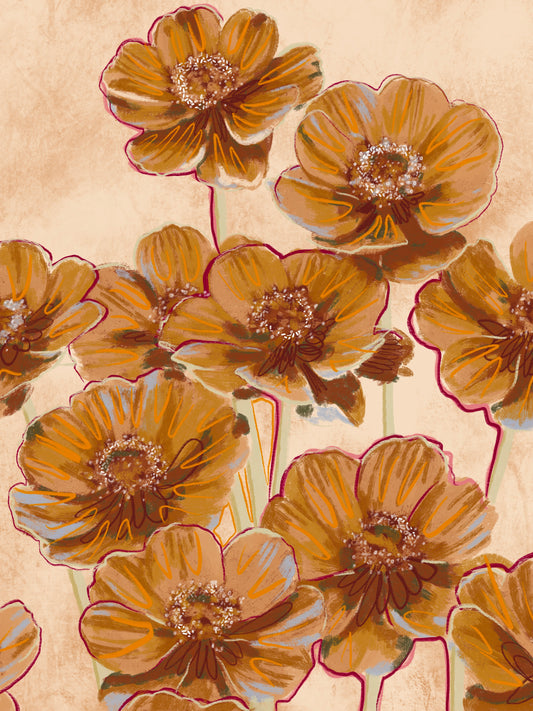 'Chocolate Cosmos' Art Print