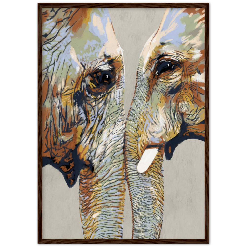 Familial love of elephants