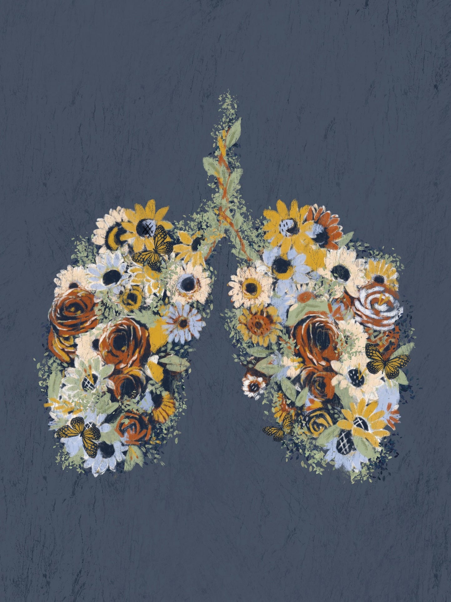 'Flower Lungs' Aluminium Dibond